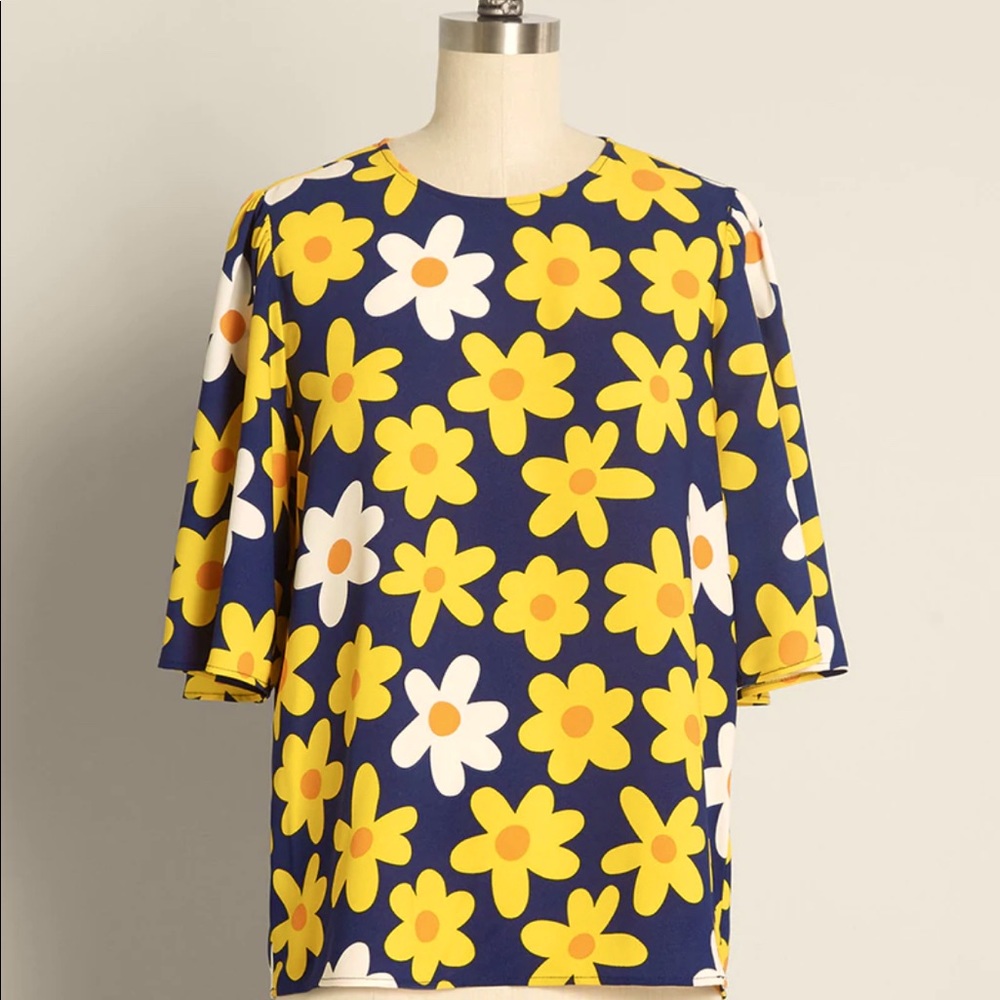 ModCloth Retro Round Up Top 🌻🌼🪷(1X)